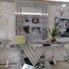 New Arrival Modern Smoke Grey Mirrored Console Table for Living Room & Entryway