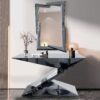 New Arrival Modern Smoke Grey Mirrored Console Table for Living Room & Entryway