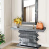 New Arrival Modern Smoke Grey Mirrored Console Table for Living Room & Entryway
