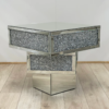 H34e93288bf4643aa907afd153a8ad572x Luxury Sparkling Side Table with Crush Diamond Finish & Tempered Glass Top for Living Room