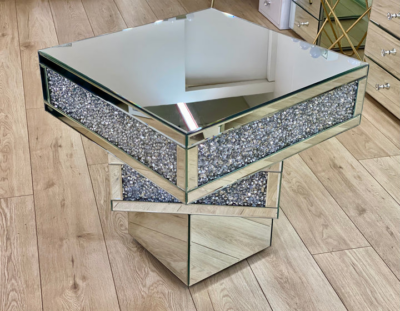 H4a1ba6e4e3d746e58ba8277fdb80a7d7Z Luxury Sparkling Side Table with Crush Diamond Finish & Tempered Glass Top for Living Room