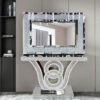 New Arrival Modern Smoke Grey Mirrored Console Table for Living Room & Entryway