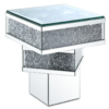 H78b092cdbf2647719d87692bf4d08d5dM Luxury Sparkling Side Table with Crush Diamond Finish & Tempered Glass Top for Living Room