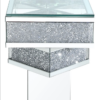 Hc4911ca93ce44a86875b56db4d5b2dbeM Luxury Sparkling Side Table with Crush Diamond Finish & Tempered Glass Top for Living Room