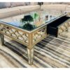 Modern Mirrored Coffee Table – Customizable MDF & Silver Mirror Center Table