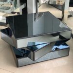Modern Mirrored Coffee Table – Customizable MDF & Silver Mirror Center Table