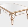 Modern Mirrored Coffee Table – Customizable MDF & Silver Mirror Center Table