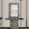 New Arrival Modern Smoke Grey Mirrored Console Table for Living Room & Entryway