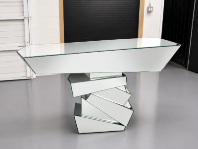 poduct image 3 Modern 3D Mirrored Console Table & Mirror Set