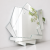 procut image 2 Modern 3D Mirrored Console Table & Mirror Set