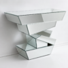 product 1 Modern 3D Mirrored Console Table & Mirror Set