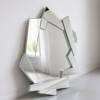 Modern Geometric Mirrored Console Table for Hallway & Entryway – Glam Home Decor Furniture